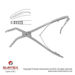 Semb kleszcze do trzymania koci wygite w bok 19cm/Semb Bone Holding Forceps Curved Sidewards 19cm