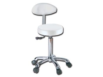 Taboret  z oparciem - biay/STOOL WITH BACKREST - white