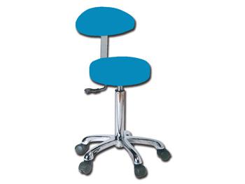 Taboret  z oparciem - niebieski/STOOL WITH BACKREST - blue