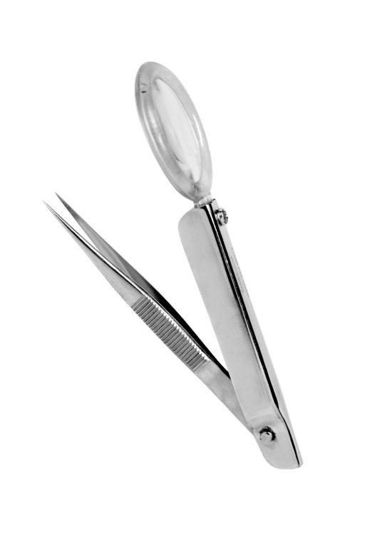 Pinceto-szczypczyki z lup 2X - 8 cm/SPLINTER WITH MAGNIFYING GLASS 2X - 8 cm 